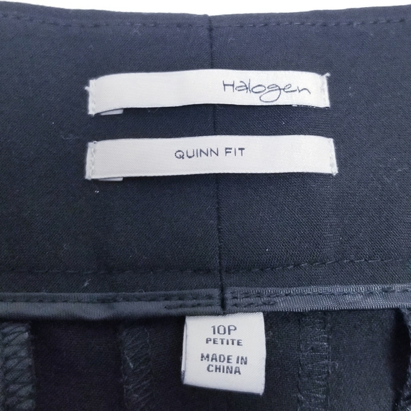 Halogen Quinn Fit Black Dress Pants Trousers Women Size 10P - Picture 2 of 11